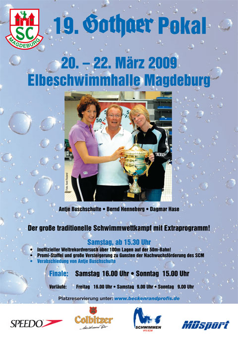 19. Gothaer Pokal vom 20.-22. März 200p Elbeschwimmhalle Magedeburg
